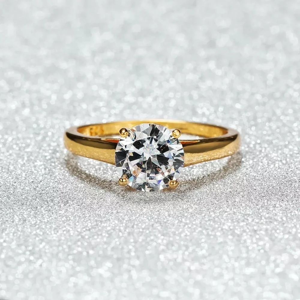 925 White Crystal Stone Luxury Ring 💍